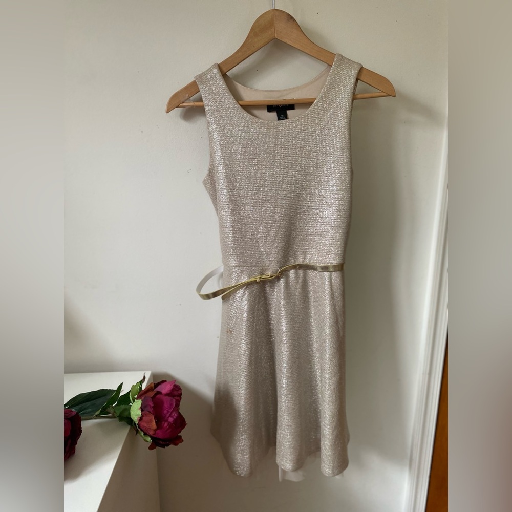 Amy Byer sparkly gold girls dress Size 16